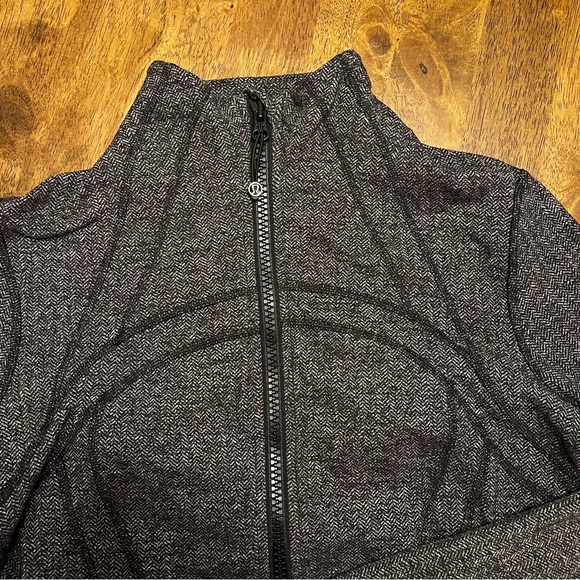 Lululemon Define Jacket Coco Pique Black White Size 8 Grey Luon - Picture 3 of 15